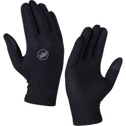 Rękawiczki do smartfona Mammut Stretch Glove. Czarne rękawiczki Mammut, bez wzorów. Za 177.99 zł.