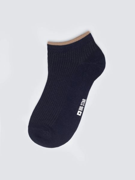 Stopki męskie w prążek granatowe Arnold 403. Niebieskie skarpety BIG STAR, bez wzorów, z bawełny. Za 19.99 zł.