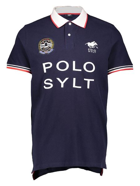 Polo Sylt Koszulka polo w kolorze granatowym rozmiar: S. Niebieskie koszulki polo Polo Sylt, s, bez wzorów, z bawełny, bez kołnierzyka, bez ramiączek. Za 74.46 zł.
