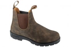 Sztyblety unisex, Elastic Sided Boot Lined. Brązowe sztyblety Blundstone, bez wzorów, z materiału, bez obcasa, bez zapięcia. Za 939.99 zł.