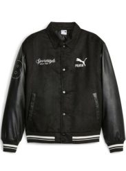 Kurtka Męskie puma 621788_varsity_jacket_nero czarny. Czarne kurtki Puma, m, bez wzorów, z materiału, bez kaptura. Za 454.10 zł.