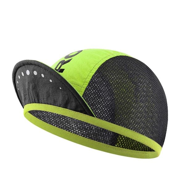 Czapka rowerowa Rockbros z daszkiem, pokrowiec na kask - zielona. Zielone czapki z daszkiem ROCKBROS, na lato, bez wzorów, z materiału. Za 82.00 zł.