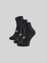 4F Skarpetki krótkie (3-pack) męskie - czarne 43-46. Czarne skarpety 4F, bez wzorów, z bawełny. Za 49.99 zł.