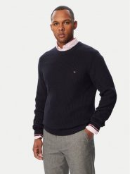 Tommy Hilfiger Sweter MW0MW41516 Granatowy Regular Fit. Niebieskie swetry rozpinane Tommy Hilfiger, m, bez wzorów, z bawełny, bez kołnierzyka, bez ramiączek. Za 569.99 zł.