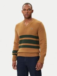 Lacoste Sweter AH5180 Brązowy Regular Fit. Brązowe swetry rozpinane LACOSTE, m, bez wzorów, z wełny, bez kołnierzyka, bez ramiączek. Za 739.99 zł.