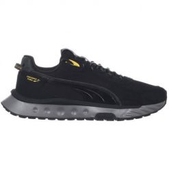 Buty do chodzenia męskie Puma Wild Rider Blk. Czarne buty sportowe casual Puma, bez wzorów, z materiału, bez zapięcia. Za 345.00 zł.