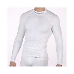 Bluza termiczna do piłki nożnej męska biała. Białe bielizna termoaktywna HO SOCCER, m, bez wzorów, z materiału, bez ramiączek, do piłki nożnej. Za 194.40 zł.