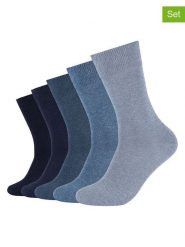 S.Oliver Skarpety (5 par) w kolorze niebiesko-granatowo-błękitnym rozmiar: 39-42. Niebieskie skarpety S.Oliver, bez wzorów. Za 43.99 zł.