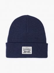 Levi's Czapka beanie w kolorze granatowym rozmiar: onesize. Niebieskie czapki zimowe Levi's®, bez wzorów, z bawełny. Za 84.40 zł.