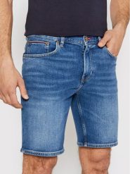 Tommy Hilfiger Szorty jeansowe Brooklyn MW0MW18035 Granatowy Regular Fit. Niebieskie szorty Tommy Hilfiger, m, bez wzorów, z jeansu. Za 399.99 zł.
