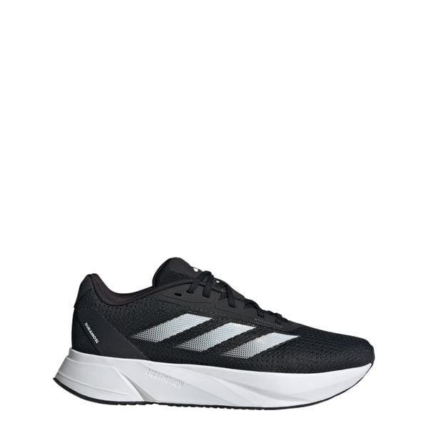 Buty Duramo SL. Białe buty do biegania Adidas, bez wzorów, z materiału, bez zapięcia, do biegania. Za 239.00 zł.