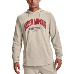 Bluza męska z kapturem Under Armour Rival Try Athlc Dept Hd. Brązowe bluzy z kapturem Under Armour, m, bez wzorów, z kapturem. Za 139.99 zł.