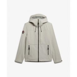 Kurtka turystyczna z kapturem Superdry. Szare kurtki Superdry, m, bez wzorów, z kapturem. Za 457.75 zł.