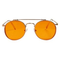 Okulary Przeciwsłoneczne Unisex Dla Dorosłych Okrąg Chios. Brązowe okulary przeciwsłoneczne Urban Classics. Za 67.99 zł.