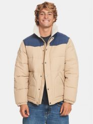 Quiksilver Kurtka puchowa The Puffer Jckt EQYJK03981 Beżowy Regular Fit. Brązowe kurtki Quiksilver, m, bez wzorów, z bawełny, bez kaptura. Za 519.99 zł.