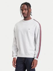 Tommy Hilfiger Bluza UM0UM03943 Szary jasny Regular Fit. Szare bluzy Tommy Hilfiger, m, bez wzorów, z bawełny, bez kaptura. Za 369.99 zł.