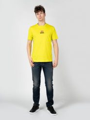 Diesel T-Shirt "T-Just" | A11184-RGRAI-5JE | Mężczyzna | Żółty. Żółte t-shirty Diesel, l, bez wzorów, z bawełny, bez kołnierzyka, bez ramiączek. W wyprzedaży za 139.00 zł.