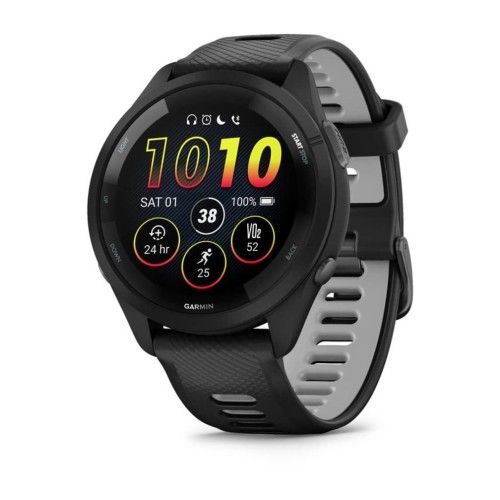 Zegarek Garmin Forerunner 265, 46mm AMOLED Black. Czarne zegarki sportowe GARMIN. Za 1,928.99 zł.