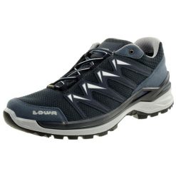 Buty trekkingowe męskie Lowa Innox Pro Low Gtx. Niebieskie buty turystyczne Lowa, bez wzorów, z materiału, bez zapięcia, trekkingowe. Za 949.99 zł.