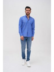 Basics & More Koszula - Regular fit - w kolorze niebieskim rozmiar: XXL. Niebieskie koszule Basics & More, xxl, bez wzorów, z bawełny, bez kołnierzyka, bez ramiączek. Za 128.25 zł.
