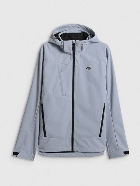 4F Kurtka softshell wiatroodporna membrana 5000 męska - szara L. Szare kurtki 4F, l, bez wzorów, z materiału, bez kaptura. Za 349.99 zł.