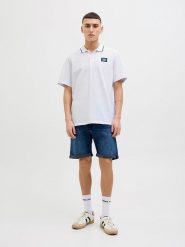 Jack & Jones Koszulka polo w kolorze białym rozmiar: S. Białe koszulki polo Jack & Jones, s, bez wzorów, z bawełny, bez kołnierzyka, bez ramiączek. Za 57.47 zł.