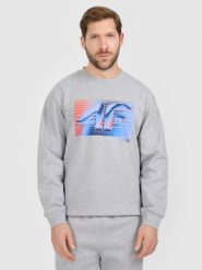 4F Bluza dresowa nierozpinana bez kaptura męska - szara M. Szare bluzy 4F, m, bez wzorów, z dresówki, bez kaptura. Za 159.99 zł.