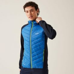 Kurtka turystyczna hybrydowa męska Andreson VIII. Niebieskie kurtki Regatta, m, bez wzorów, bez kaptura. Za 109.99 zł.