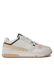 Tommy Hilfiger Sneakersy Th Basket Street Lth FM0FM04874 Szary. Brązowe buty sportowe casual Tommy Hilfiger, bez wzorów, ze skóry, bez zapięcia. Za 469.99 zł.