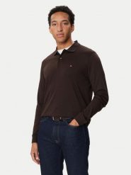 Tommy Hilfiger Polo MW0MW37317 Brązowy ciemny Regular Fit. Brązowe koszulki polo Tommy Hilfiger, m, bez wzorów, z bawełny, bez kołnierzyka, bez ramiączek. Za 347.99 zł.