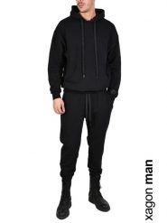 Xagon Man Bluza | MDXAS1 | Mężczyzna | Czarny. Czarne bluzy Xagon, l, z aplikacjami, z bawełny, z kapturem. W wyprzedaży za 199.00 zł.