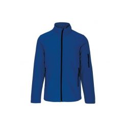 Kurtka Kariban Softshell. Niebieskie kurtki KARIBAN, m, bez wzorów, z elastanu, bez kaptura. Za 246.00 zł.