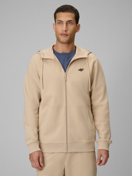 Bluza dresowa regular z kapturem męska 4F 4FRSS26TSWSM3106. Brązowe bluzy z kapturem 4F, l, bez wzorów, z bawełny, z kapturem. Za 169.99 zł.