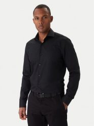 BOSS Koszula H-Hank 50550925 Czarny Slim Fit. Czarne koszule Boss, m, bez wzorów, z bawełny, bez kołnierzyka, bez ramiączek. Za 619.99 zł.