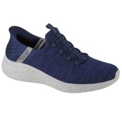 Buty sportowe Sneakersy męskie, Slip-Ins Ultra Flex 3.0 - Right Away. Niebieskie buty sportowe casual Skechers, bez wzorów, bez zapięcia. Za 399.99 zł.