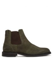 Tommy Hilfiger Sztyblety Corporate Dressy Suede Chelsea FM0FM05953 Khaki. Brązowe botki sznurowane Tommy Hilfiger, bez wzorów, ze skóry, bez obcasa, bez zapięcia. Za 649.99 zł.