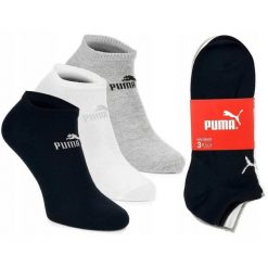 Skarpety 3 pary niskie z bawełną PUMA. Czarne skarpety Puma, bez wzorów, z bawełny. Za 29.90 zł.