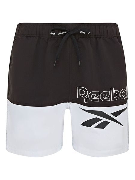 Reebok Szorty kąpielowe "Rory" w kolorze czarno-białym rozmiar: XL. Białe krótkie spodenki sportowe Reebok, xl, bez wzorów, z materiału. Za 83.62 zł.