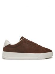 Tommy Hilfiger Sneakersy Court FM0FM05459 Brązowy. Brązowe buty sportowe casual Tommy Hilfiger, bez wzorów, ze skóry, bez zapięcia. Za 259.99 zł.