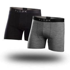 Bokserki Strahlorn Merino – opakowanie 2 szt. Czarne bokserki FJORK MERINO, m, bez wzorów, z nylonu. W wyprzedaży za 199.00 zł.