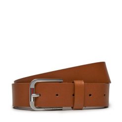 Pasek Męski Tommy Jeans. Brązowe paski Tommy Jeans, bez wzorów, z jeansu. Za 119.99 zł.