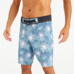 Spodenki surfingowe męskie Olaian 900 20" Morpho Yingyang. Niebieskie odzież kąpielowa OLAIAN, m, bez wzorów, z elastanu, sportowe. Za 159.99 zł.