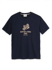 Scotch & Soda Koszulka w kolorze granatowym rozmiar: S. Niebieskie bezrękawniki Scotch & Soda, s, bez wzorów, z bawełny, bez kołnierzyka, bez ramiączek. Za 57.47 zł.