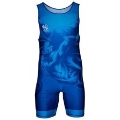 Trykot zapaśniczy męski EXTREME HOBBY WRESTLING. Niebieskie odzież kompresyjna EXTREME HOBBY, l, bez wzorów, z elastanu, na fitness i siłownię. Za 188.00 zł.