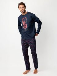 Disney Piżama "Disney" w kolorze granatowym rozmiar: M. Niebieskie piżamy Disney, m, bez wzorów, z bawełny, bez ramiączek. Za 165.99 zł.