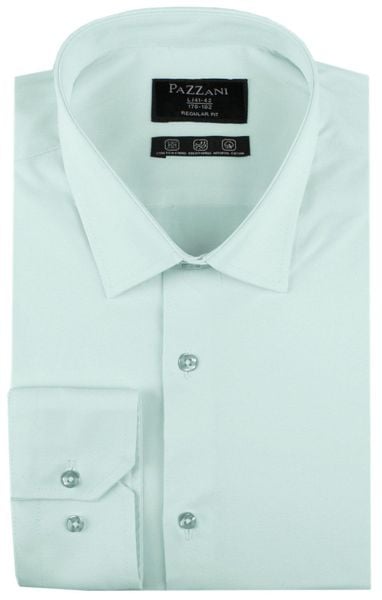 Jednokolorowa, Bawełniana Koszula o Prostym Kroju - Miętowa. Zielone koszule Pazzani, bez wzorów, z bawełny, bez kołnierzyka, bez ramiączek. Za 169.00 zł.