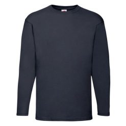 Koszulka Z Długim Rękawem Dla Dorosłych Unisex Valueweight. Niebieskie bluzki z długim rękawem Fruit of the Loom, m, bez wzorów, bez kołnierzyka, bez ramiączek. Za 48.99 zł.
