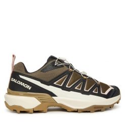 Trekkingi Salomon. Brązowe trekkingi Salomon, bez wzorów, bez zapięcia. Za 529.99 zł.