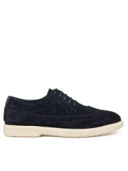 Geox Półbuty U Spherica Ec17 U55LAE 00022 C4021 Granatowy. Niebieskie eleganckie półbuty Geox, bez wzorów, ze skóry, bez obcasa, bez zapięcia. Za 399.99 zł.