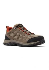 Buty trekkingowe męskie, Columbia Redmond III WP. Brązowe buty turystyczne Columbia, bez wzorów, z materiału, przed kostkę, bez zapięcia, trekkingowe. Za 509.00 zł.